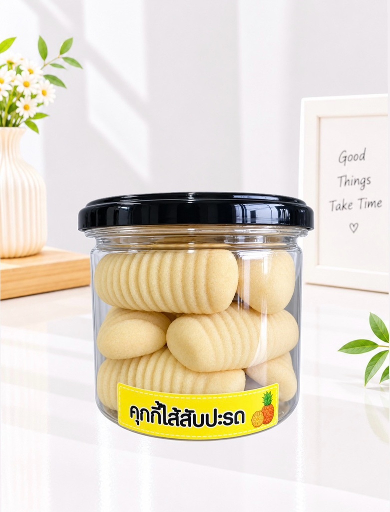 คุกกี้ตัวหนอน/คุกกี้ใส้สับปะรด*10pcs