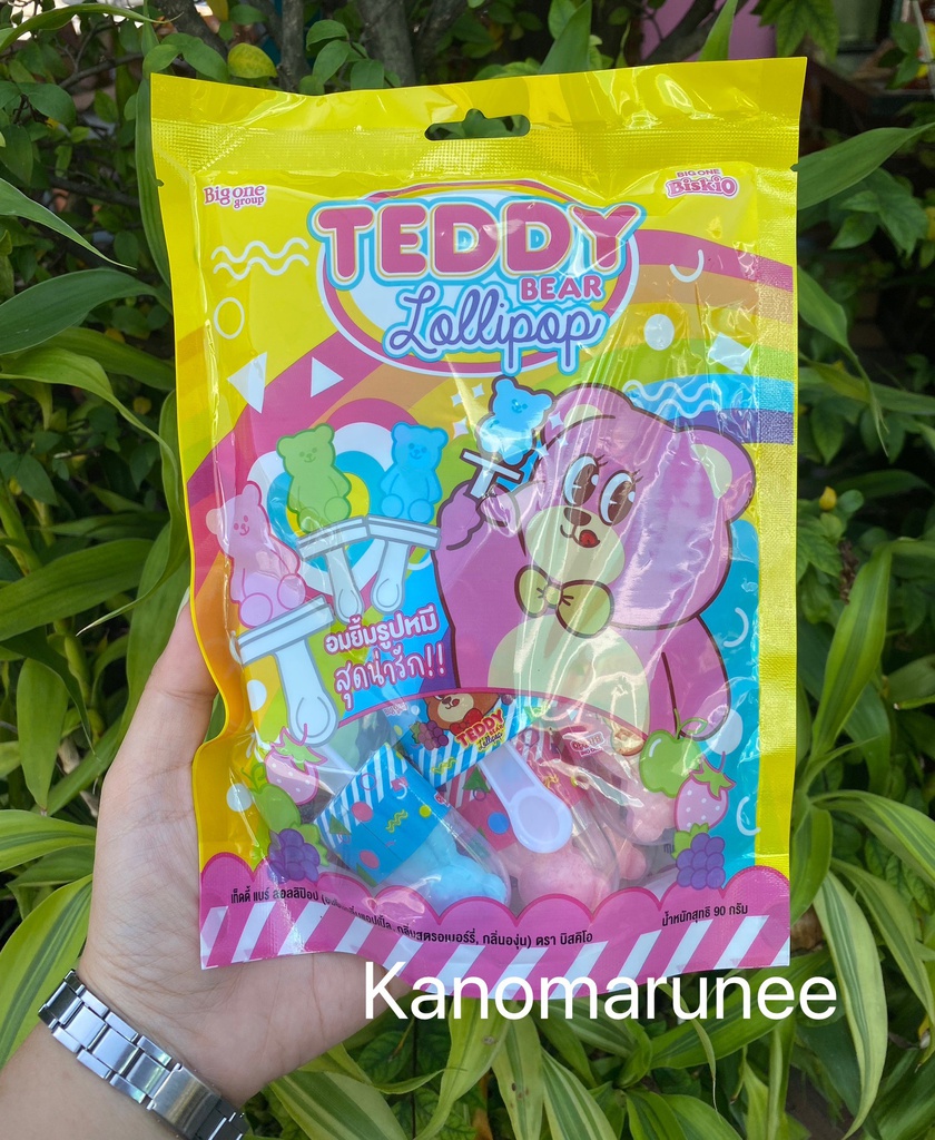 เท็ดดี้ แบร์ ลอลลิป๊อป90g.(ฺBiskio)